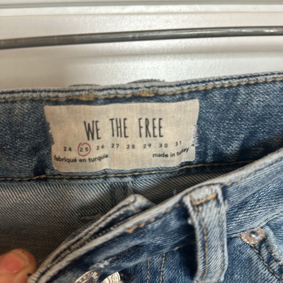 We The Free People Dylan Button Fly High Rise Cropped Bootcut Jeans size 25 d34 - Picture 6 of 11